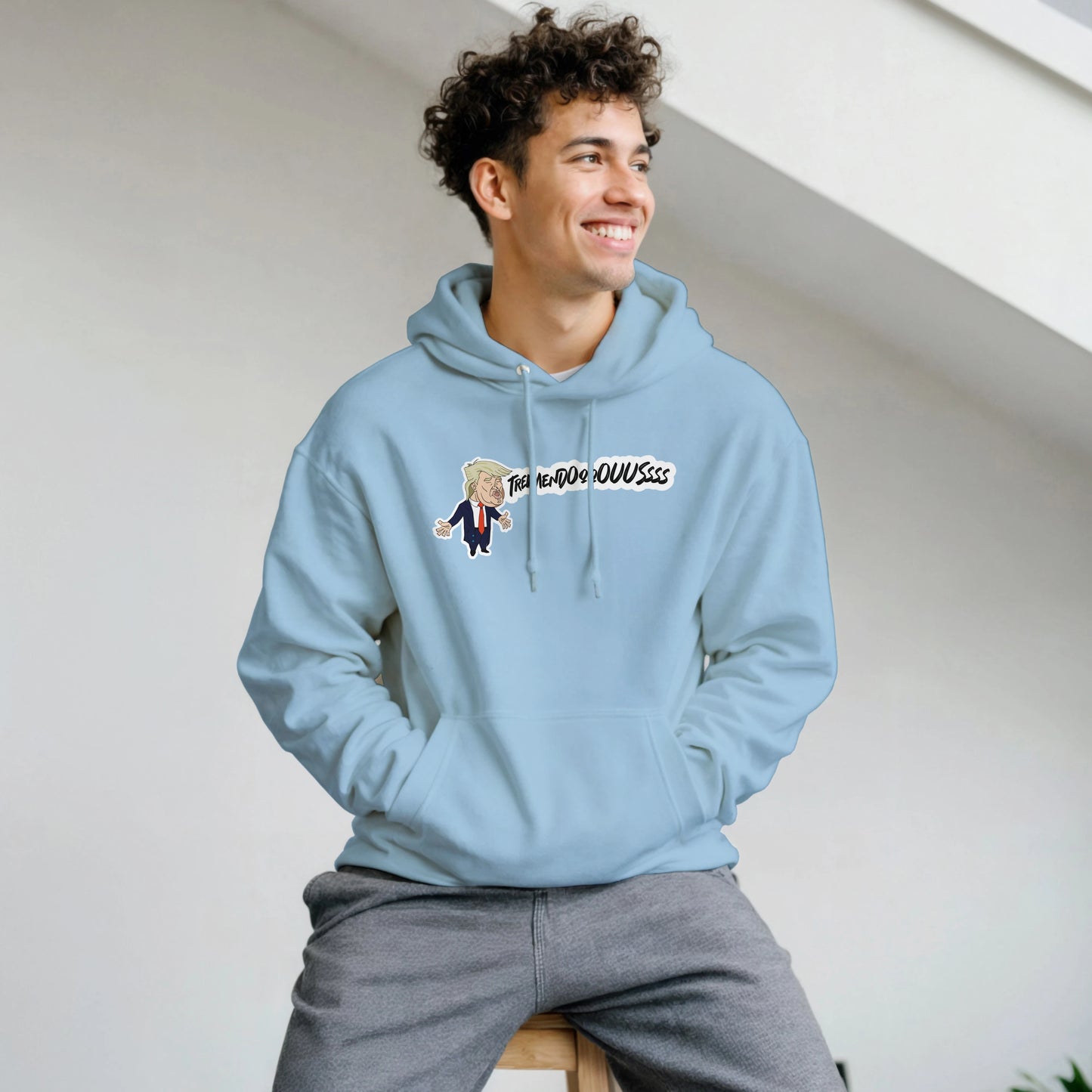 D. Tromp - Sweat à capuche unisexe "Tremendous" - Recto/Verso