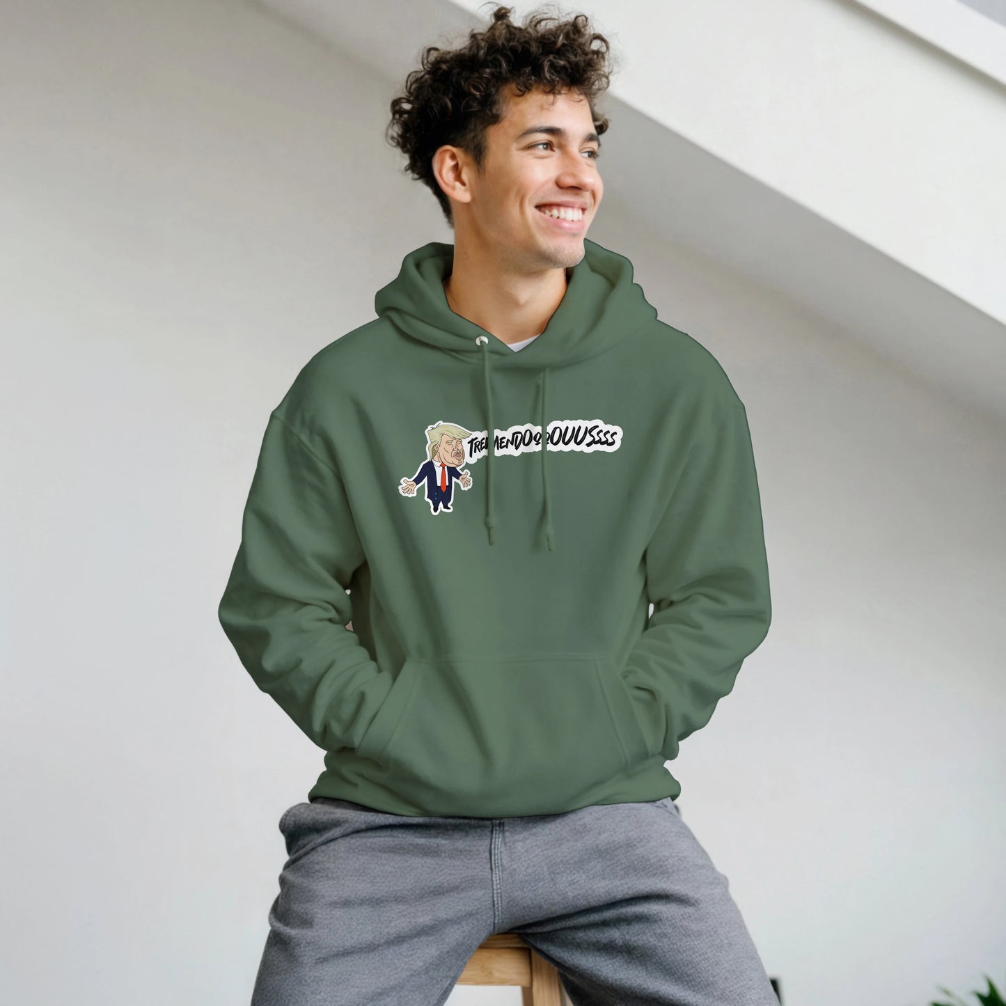 D. Tromp - Sweat à capuche unisexe "Tremendous" - Recto/Verso